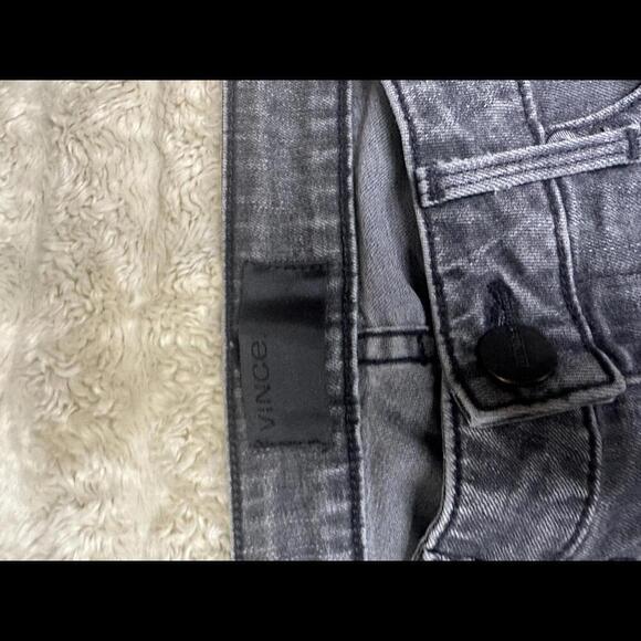 Vince mid-grey moto-style denim skinny jeans Size 30 - Picture 5 of 9
